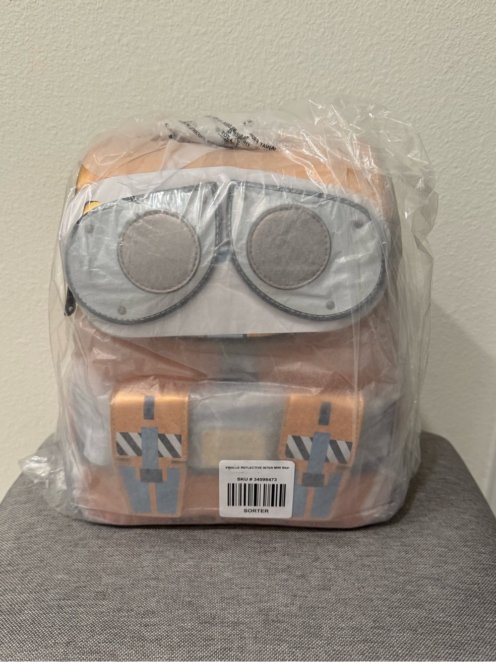 NWT Loungefly Disney Pixar WALL-E Metallic WALL-E Mini Backpack and Wallet - Picture 6 of 9